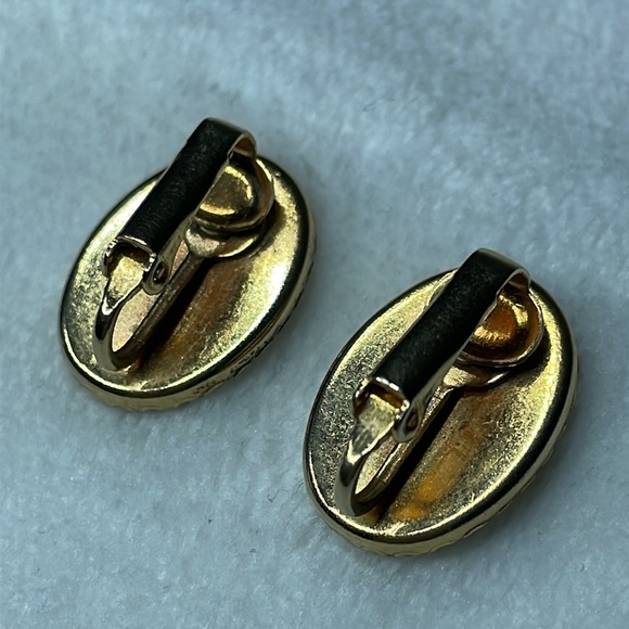 Needlepoint Embroidered Flower Earrings - Picture 3 of 3